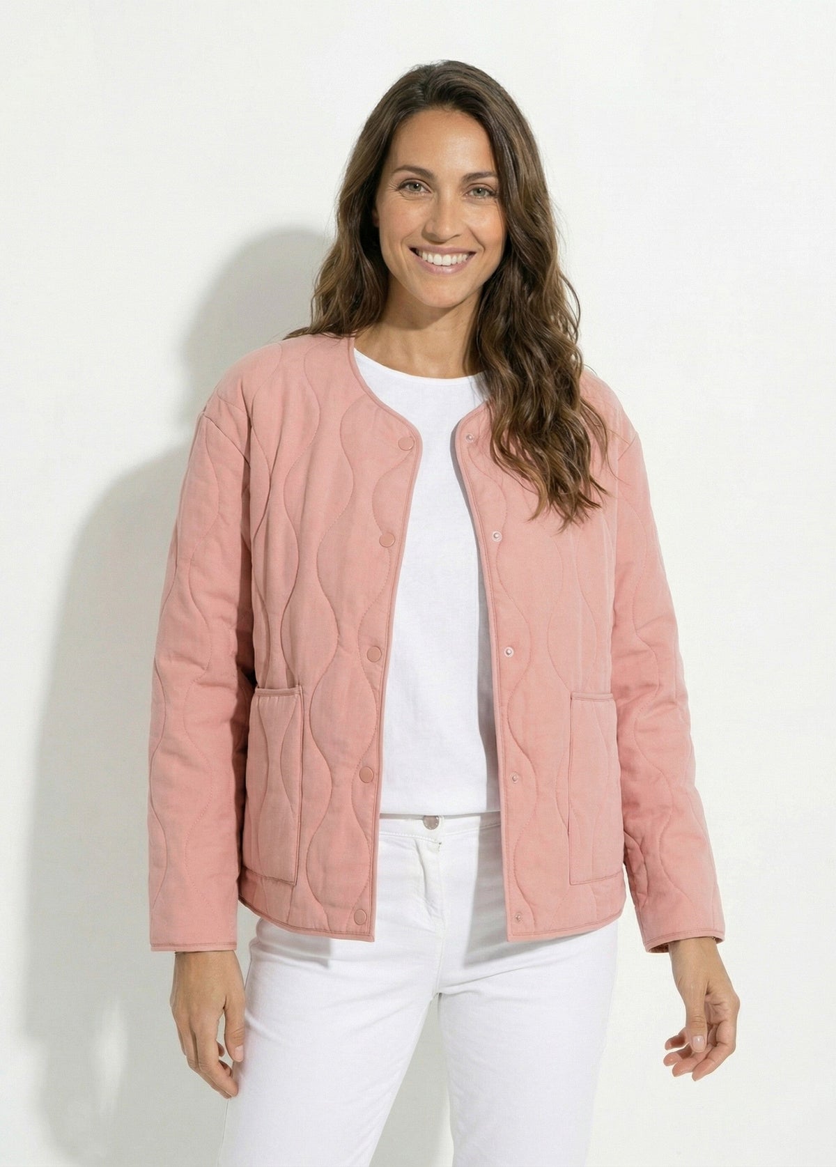 Veste matelassée zippée sans col - Terracotta - Orika
