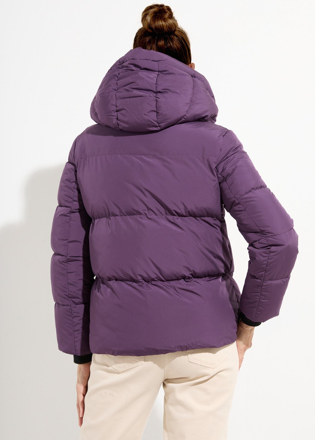 Doudoune courte matelassée à capuche - Violet - Orika