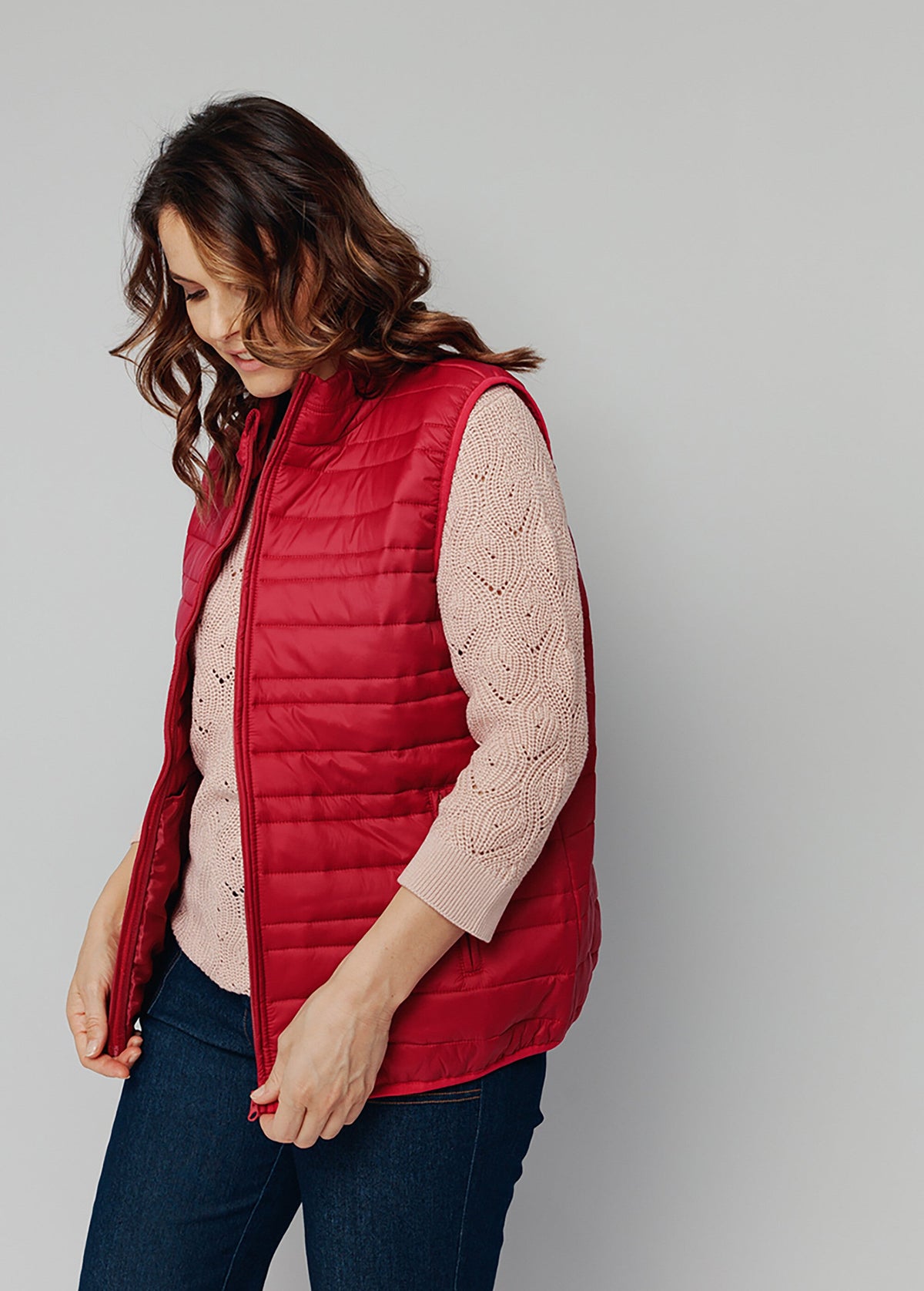 Veste matelassée sans manches - Framboise - Orika