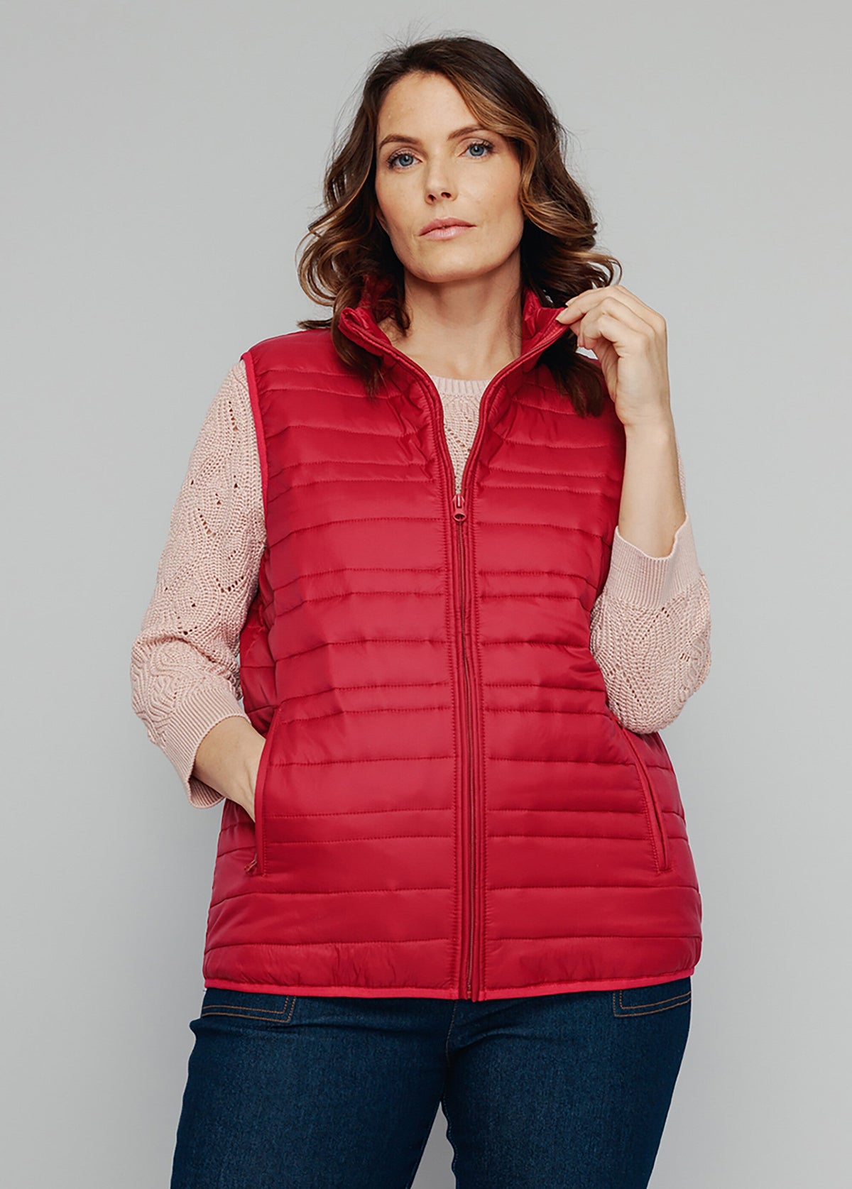 Veste matelassée sans manches - Framboise - Orika