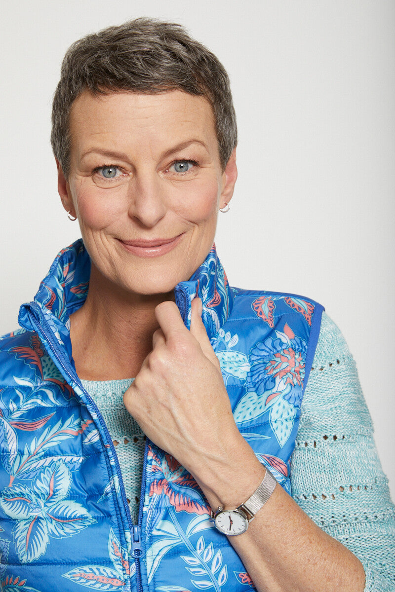 Veste matelassée sans manches - Bleu - Orika