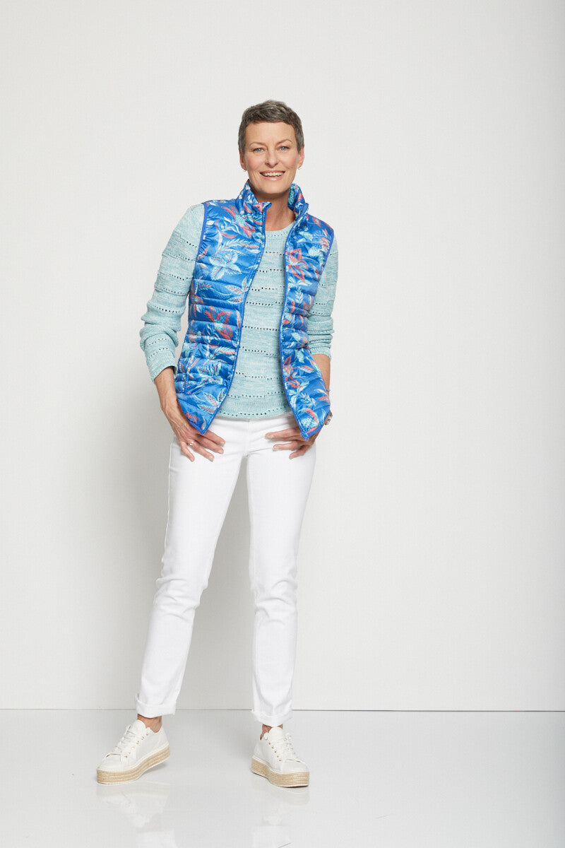 Veste matelassée sans manches - Bleu - Orika