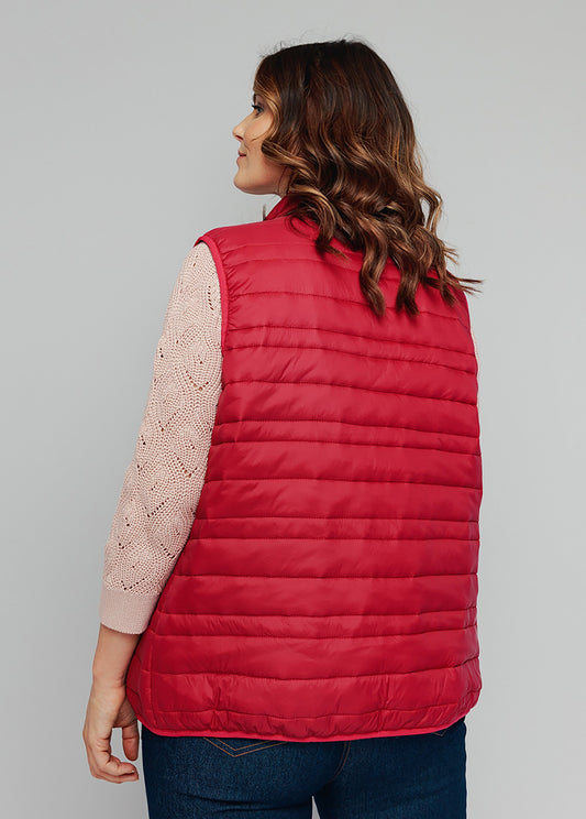 Veste matelassée sans manches - Framboise - Orika